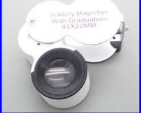 กล้องส่องพระ กล้องส่องจิวเวอร์รี่ พร้อมไฟLED ขยาย45X Glass Magnifying Magni